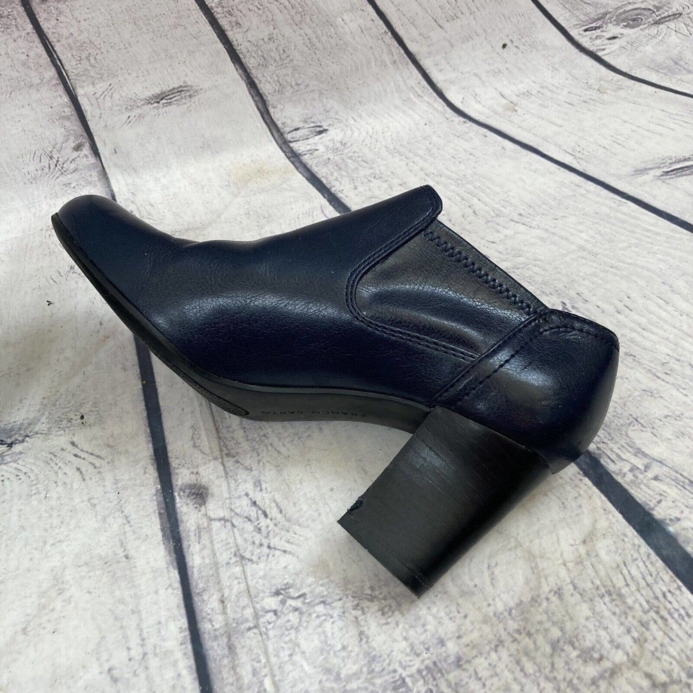 Franco Sarto Boots Womens 7M Rapport Blue Ankle Bootie Block Heel‎ Buckle - Picture 6 of 11